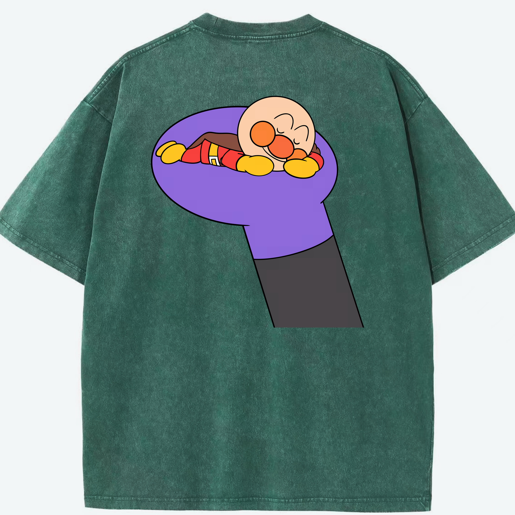 （画像用） アンパンマン Anpanman 綿100% ヴィンテージ風 半袖Tシャツ（背面プリント）